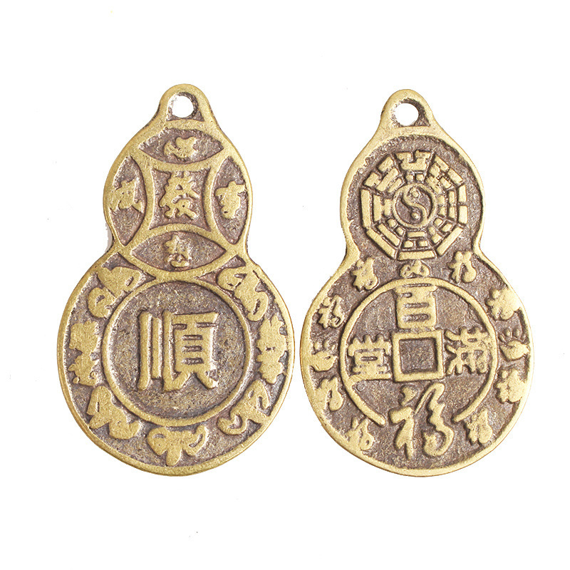 Brass gourd money gourd money bagua shun metal crafts wholesale factory direct sales