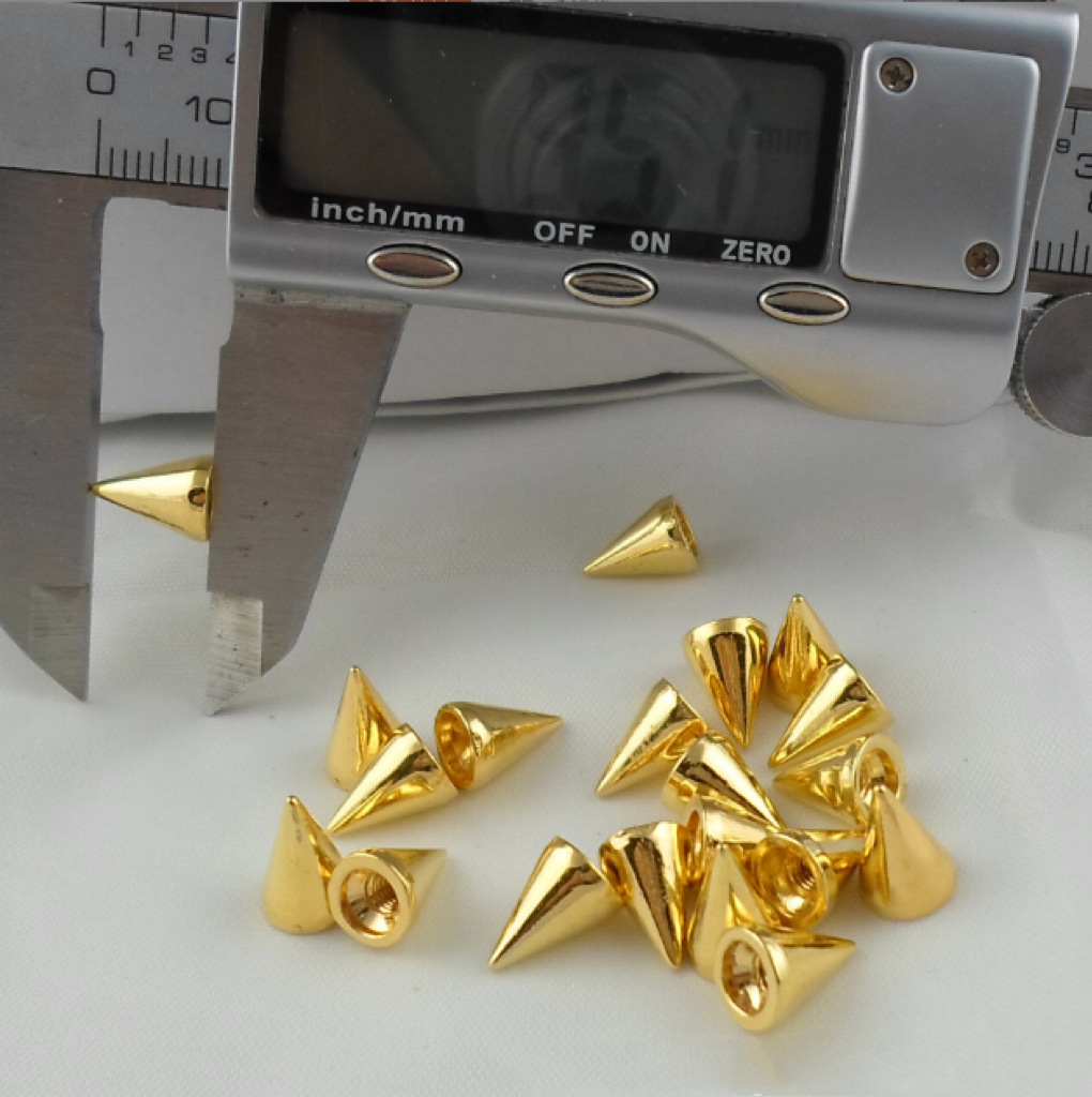 Bottom 7 × height 10mm pointed nail punk rivet bullet rivet tapered alloy screw base rivet manufacturer