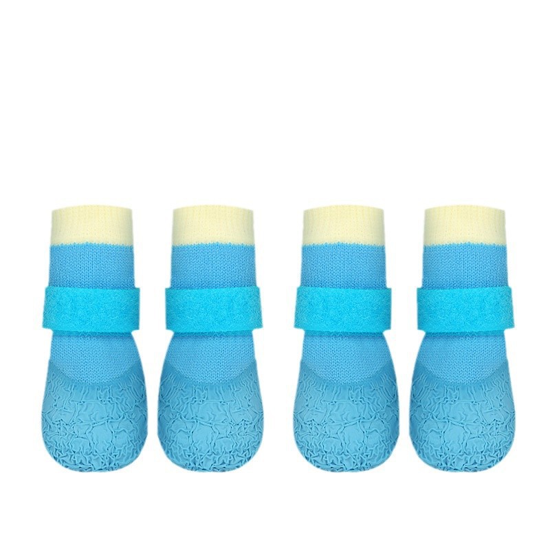 All-Season Pet Shoes, Dog Foot Covers, Pet Non-Slip Waterproof Shoes and Socks, Soft-Soled Wear-Resistant Shoes and Socks for Shiba Inu and Bichon Frize