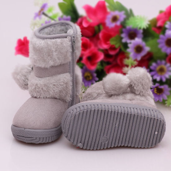New children's snow boots cotton shoes boys and girls soft bottom non-slip warm fleece-lined thick cotton boots 060