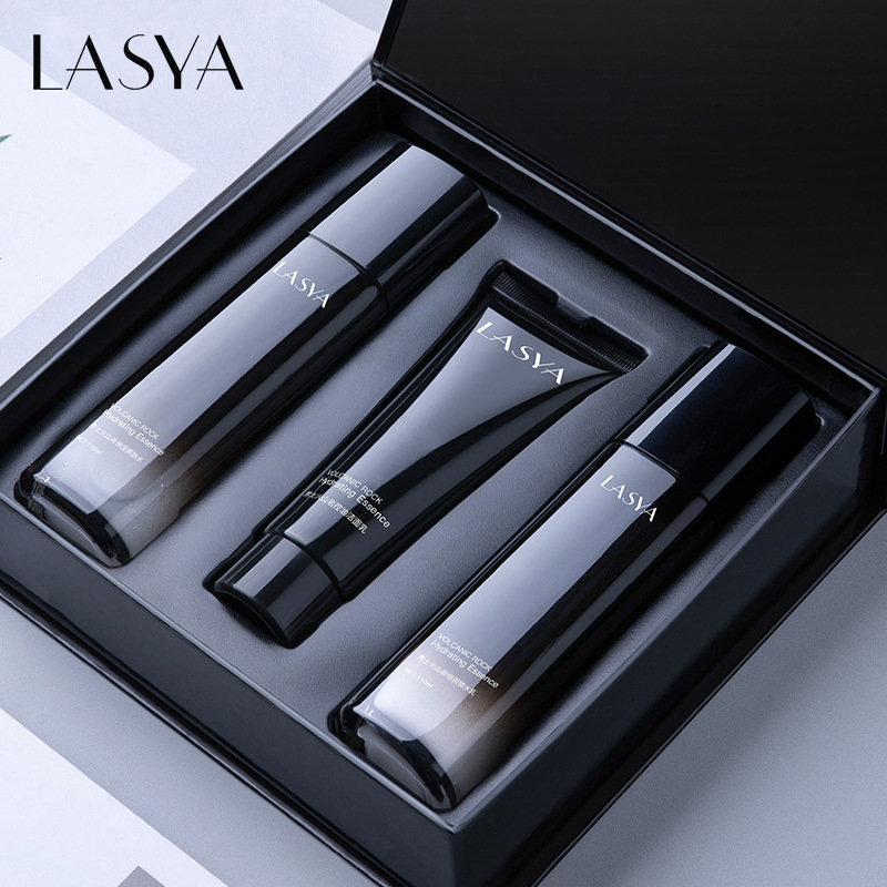 Набор Han Meisu для мужчин с вулканическим камнем, контроль масла, увлажняющий, очищающее средство для лица, лосьон