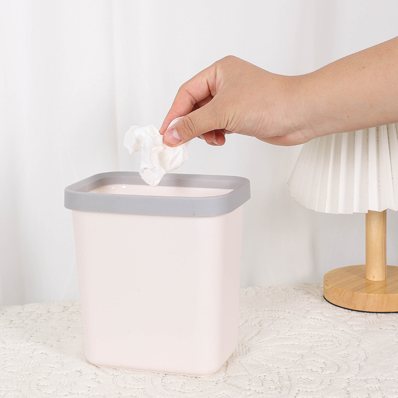Креативное простое мусорное ведро без крышки, с пресс-кольцом, большое для кухни, ванной, гостиной