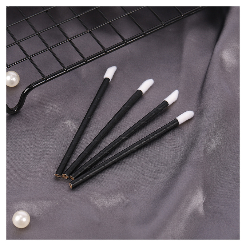 Paper Rod Lip Brush Disposable Lip Glaze Brush Lip Brush Portable Lip Glaze Brush Beauty Makeup Tools Makeup Brush