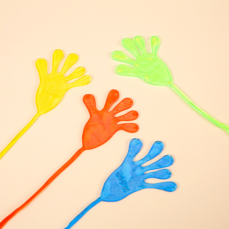 Childhood Nostalgia Elastic Telescopic Sticky Palm to Vent Prank Toys Creative Sticky Wall Climbing Little Hands Wholesale