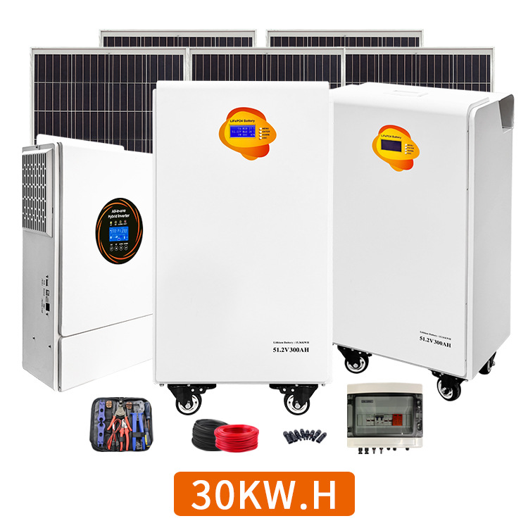 Cross-Border Supply of 5-60 Degree Full Set of Photovoltaic Off-Grid Household Power Supply Energy Storage Batteries for Household Energy Storage Solar Power Generation