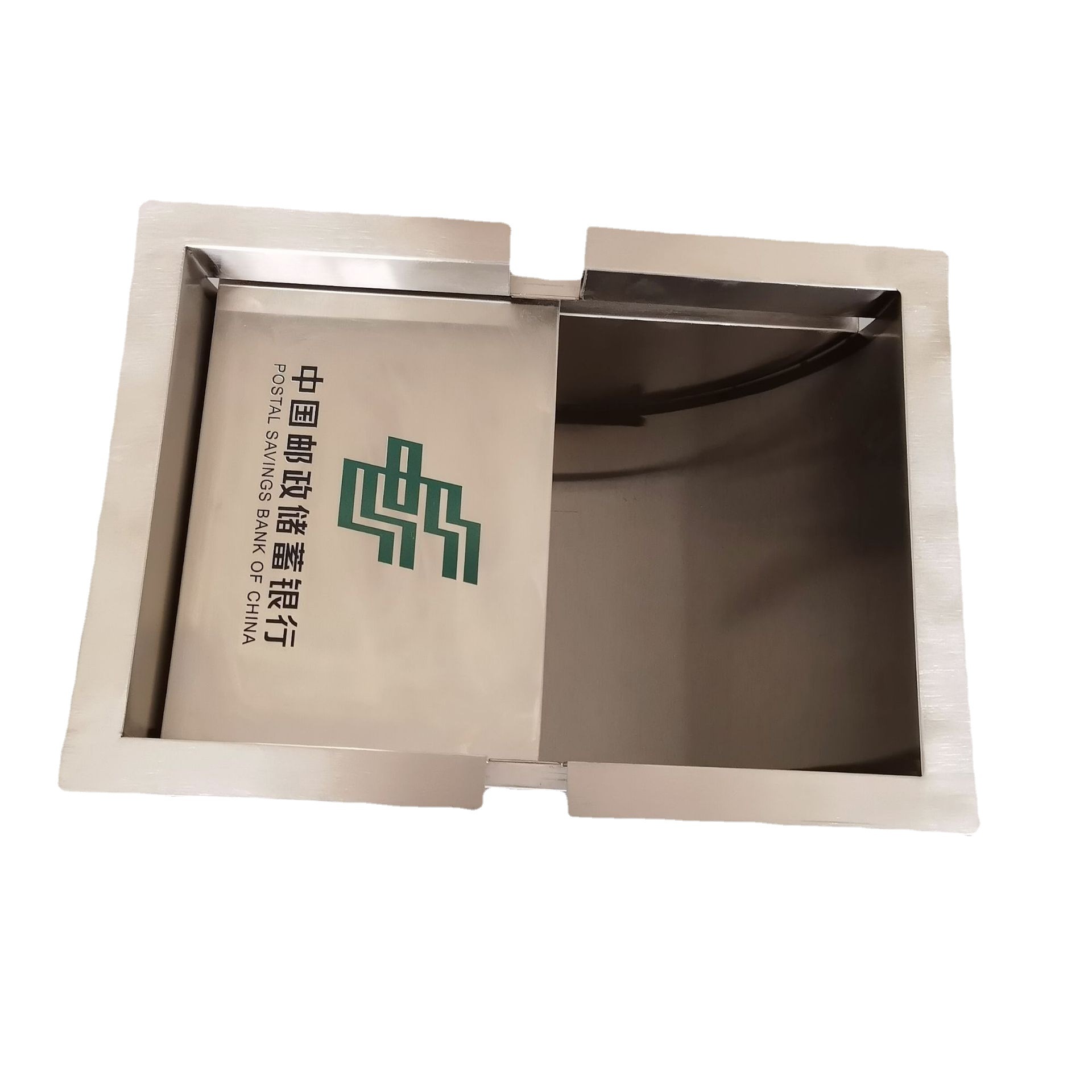 Stainless steel cash register slot bank channel slot Hospital counter cash slot ticketing window bank withdrawal slot money bucket