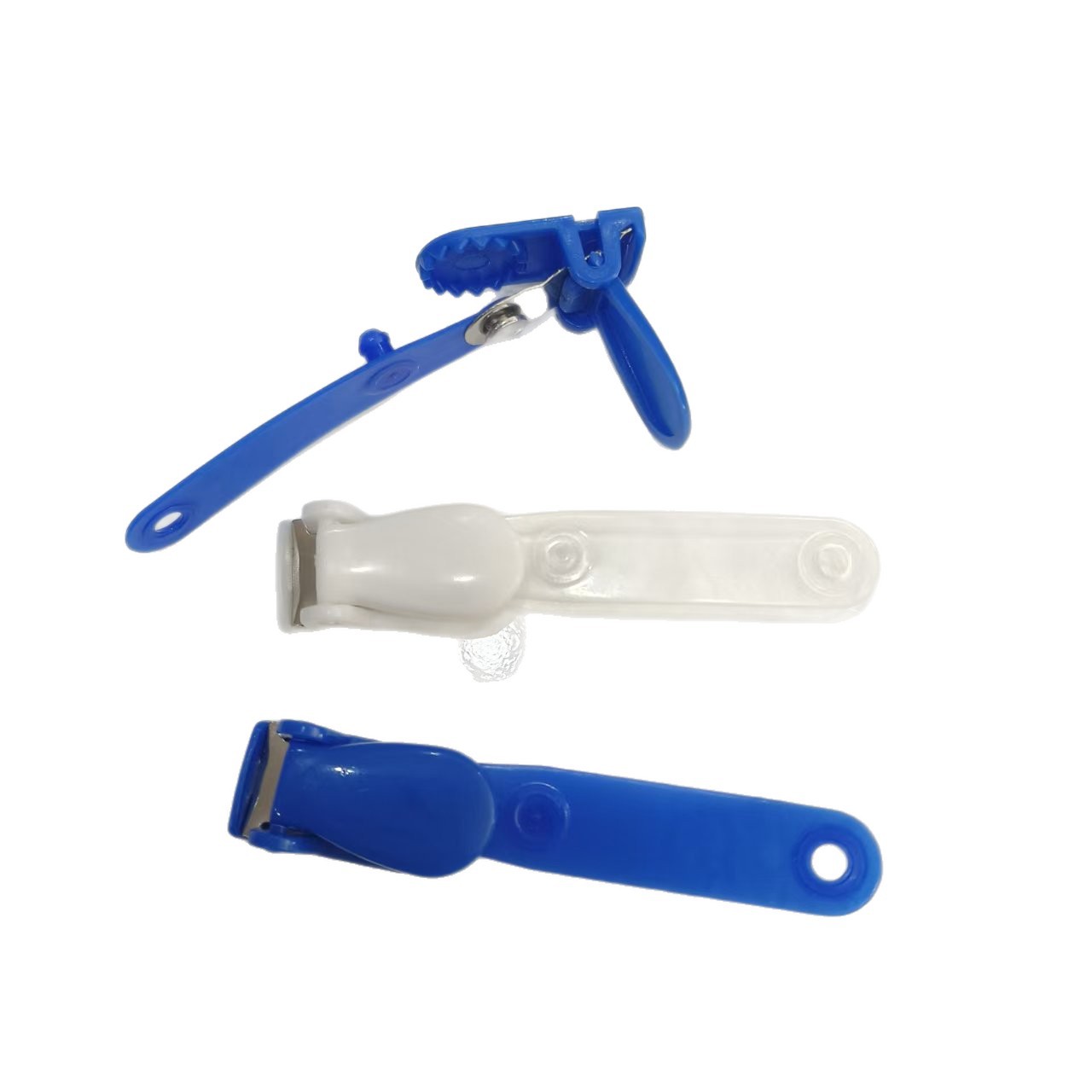 Pvc Clip Blue Transparent Clip Flip Clip Id Card Clip Id Spring Badge Clip Plastic Badge Clip