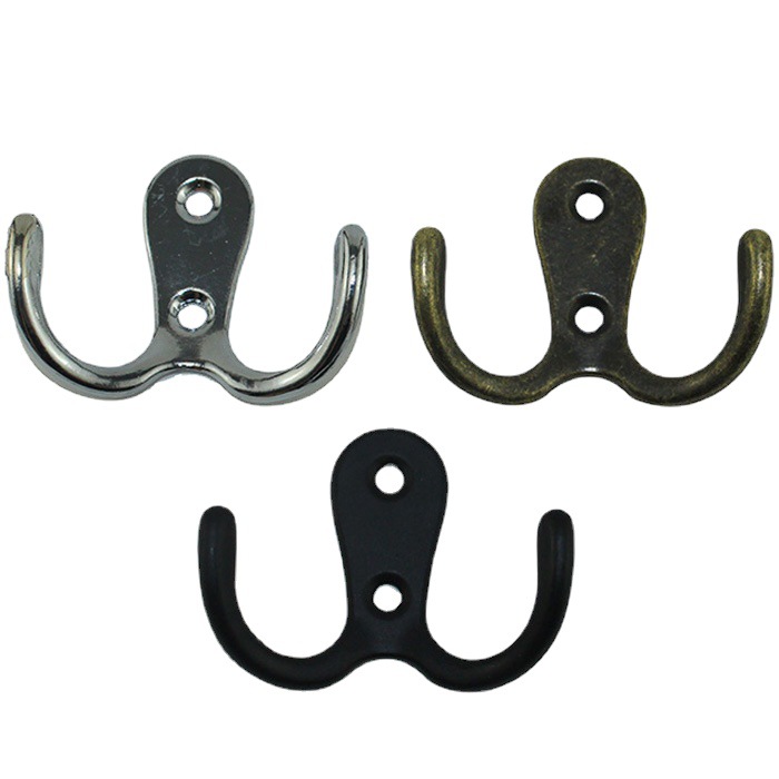 Yun Chang antique hook alloy hook hook hook cabinet hook decoration accessories double hook 55*41mm