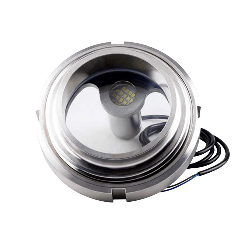 Conan 304 Stainless Steel Live Joint Sight Glass with Light, Welding Observation Window, Led Flashlight Integrated with Wired Sight Cup