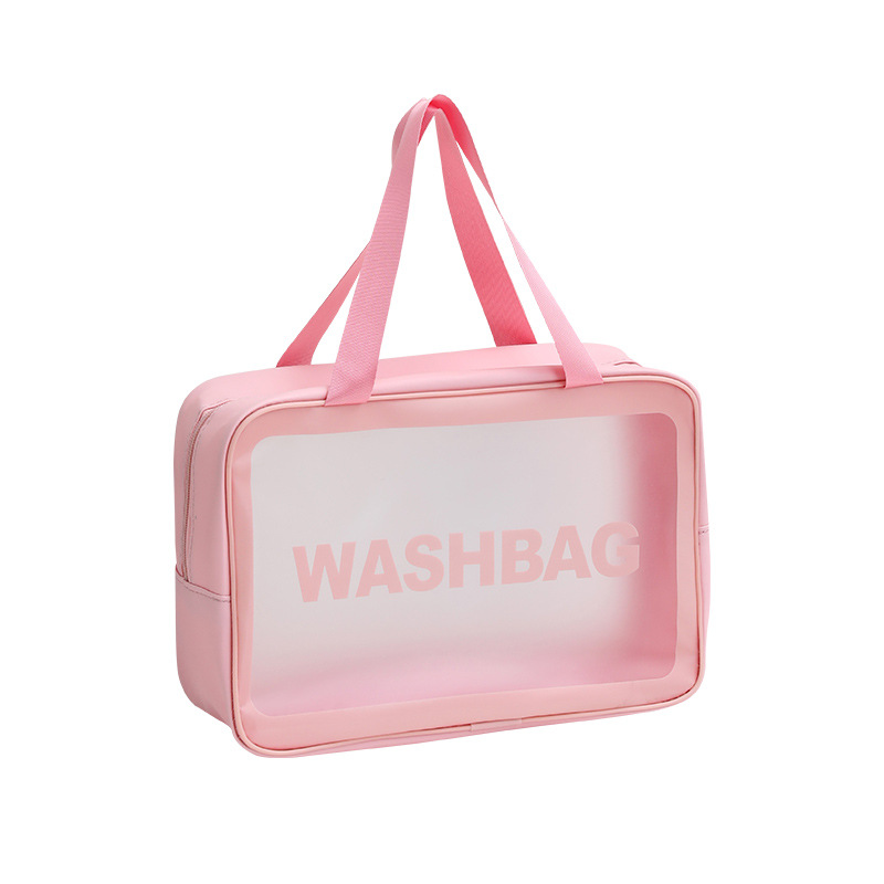 Waterproof PVC Cosmetic Bag Large Capacity Cosmetic Storage Bag Simple Portable Travel Transparent Toiletry Bag Factory