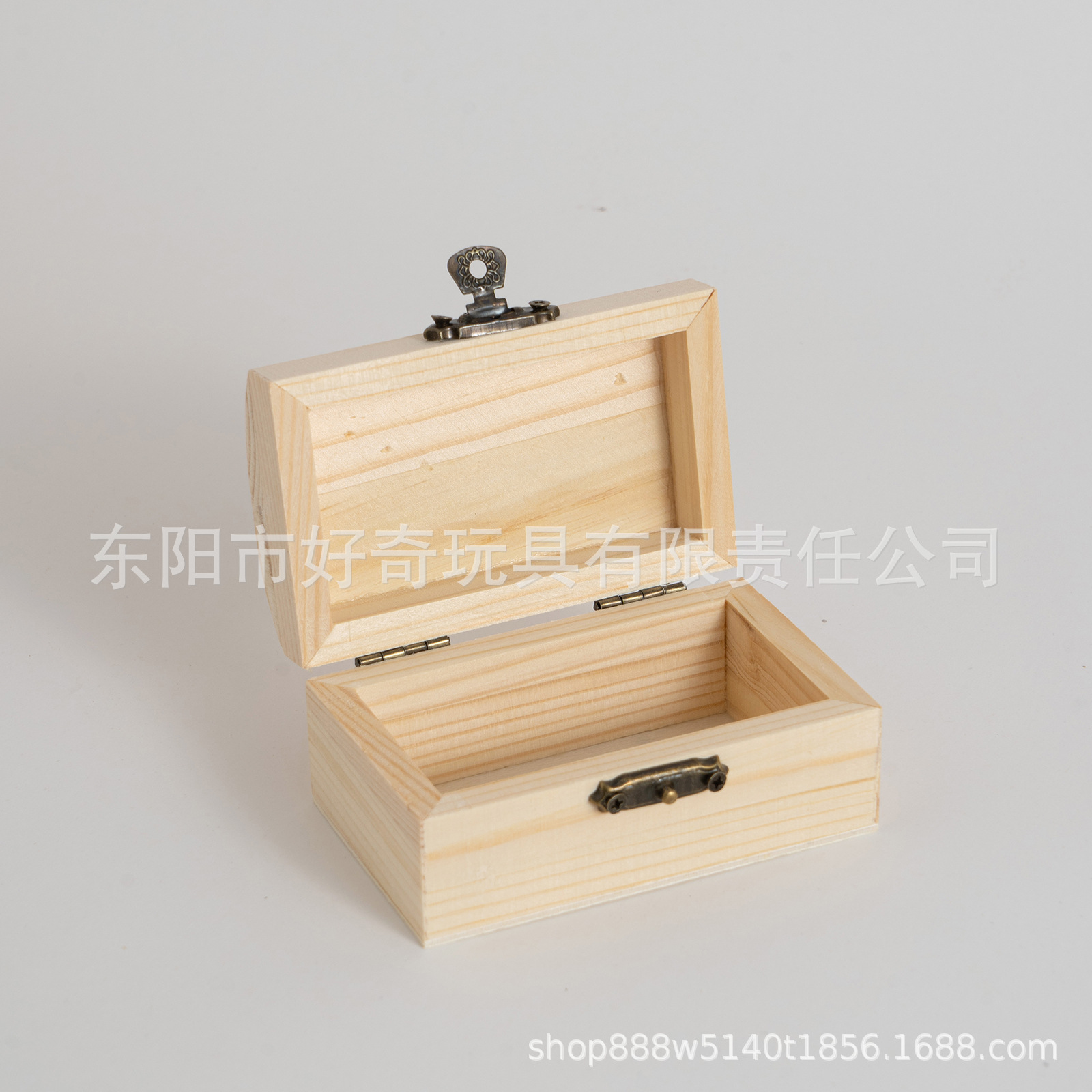 Factory Spot Pine Jewelry Box Wooden Box Solid Wood Packaging Box Hand-Painted Rectangular Small Wooden Box Solid Crafts