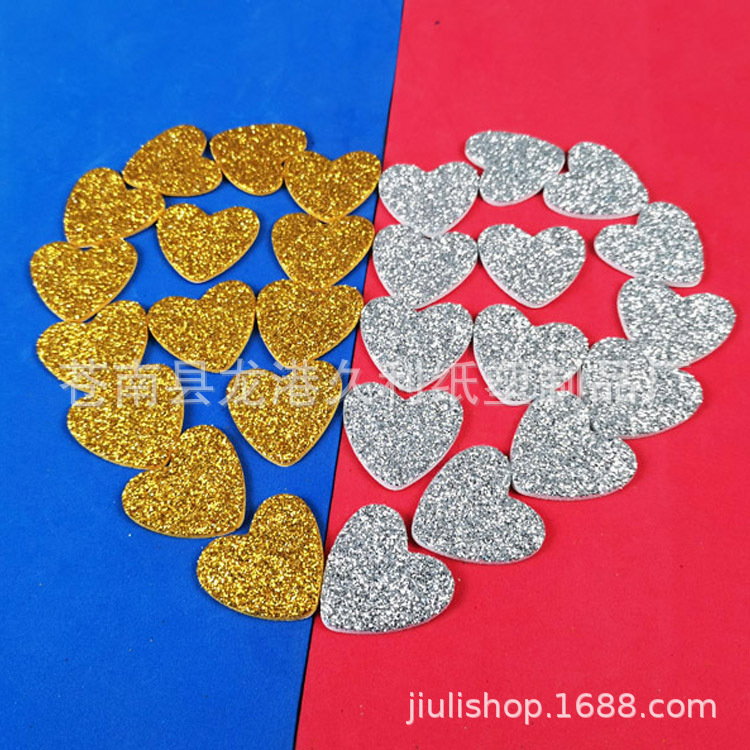 Eva Green Onion Pink Heart Star Foam Sticker Self-Adhesive Glitter Sticker DIY Party Decoration Glitter Patch