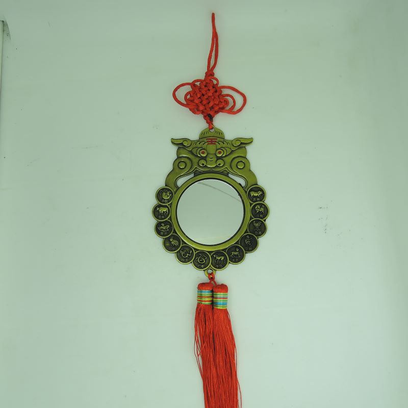 Alloy color tiger head yin yang tai chi copper money bagua mirror 24 solar terms zodiac temple home office door