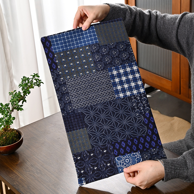 Ручной работы хлопковый и льняной печатный мат для чая, тканевый дорожка для стола, чайная салфетка, мат в стиле дзен, китайский ретро этнический стиль