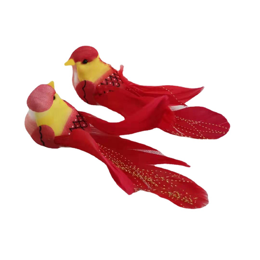 Simulation wedding Canary/couple bird/simulation feather bird/wedding plate wedding decoration