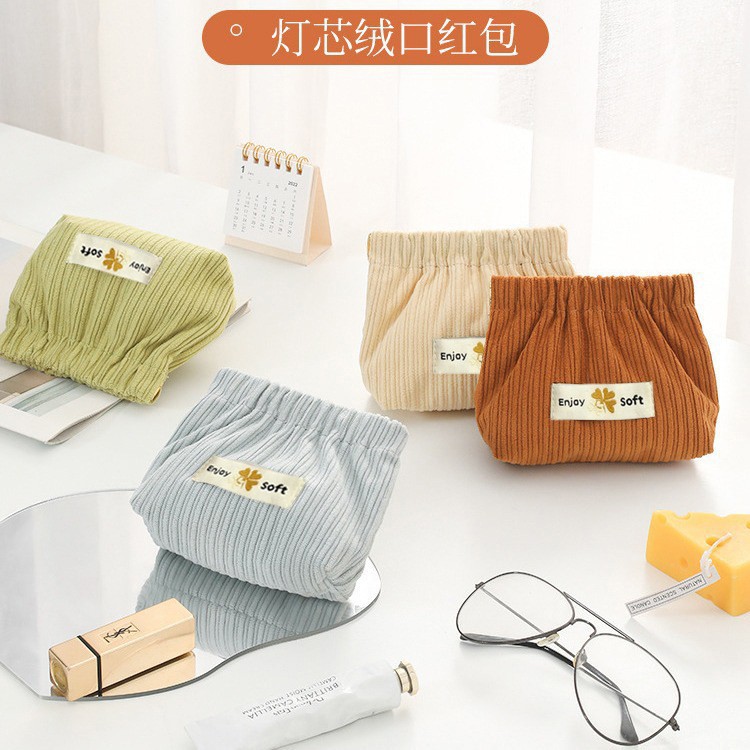 Косметичка из кордюра для губной помады, сумка для хранения монет, портативная косметичка для ключей и губной помады