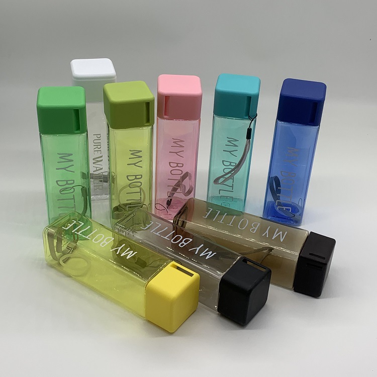 Creative affordable space Sports Cup outdoor portable portable color transparent plastic cup advertising Cup wholesale