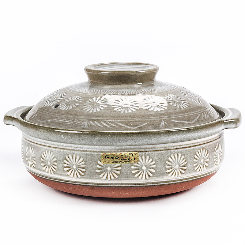 Japan imported ancient three-island high temperature resistant casserole stew pot porridge soup rice smoldering insulation clay pot
