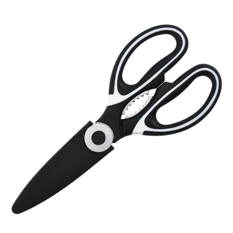 Fish Bone Panda Scissors Multifunctional Stainless Steel Strong Duck Fish Chicken Bone Scissors Food Scissors Kitchen Walnut Scissors