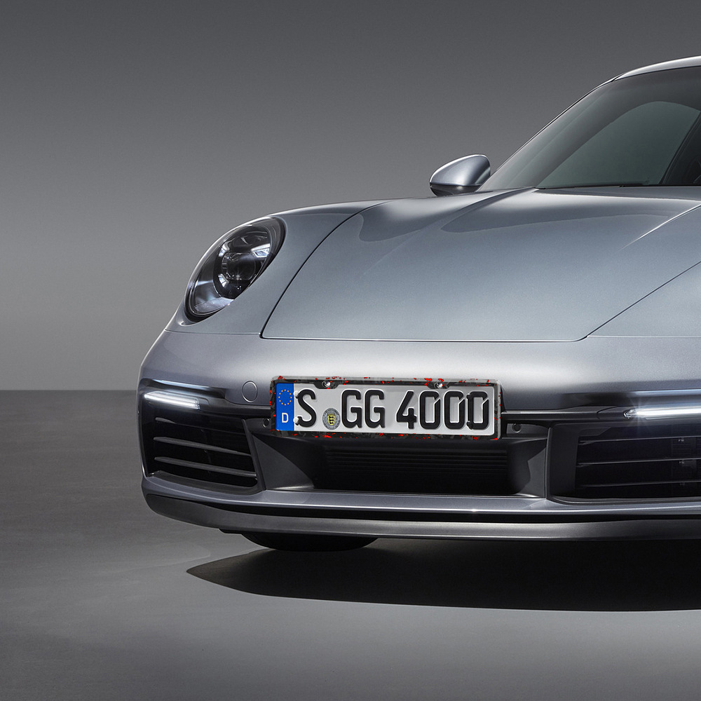 Cross-border explosions 100% real carbon fiber US car license plate frame color forged pattern license plate frame