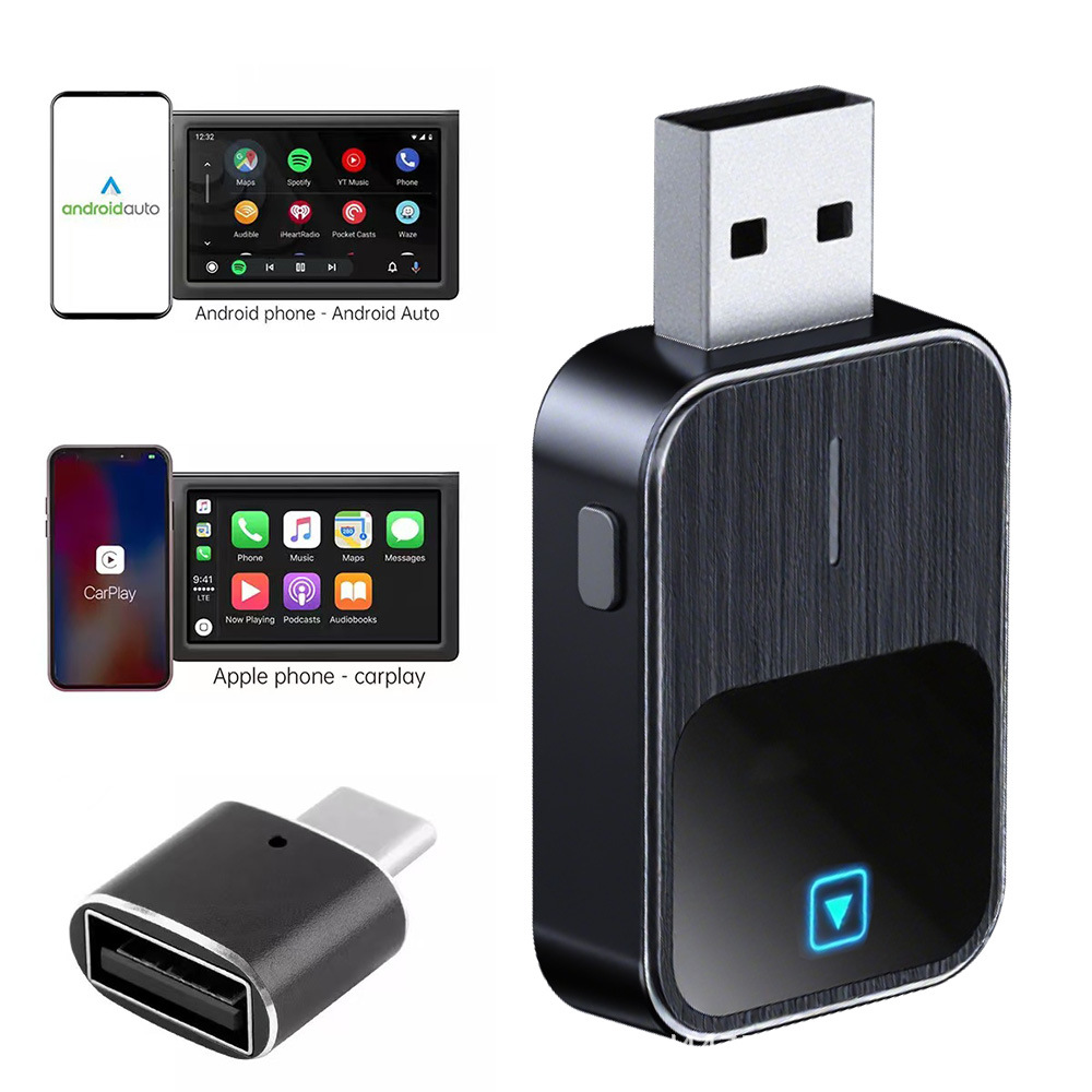 Кросс-граница новый беспроводной Carplay бокс объектив с шелкографией и логотипом