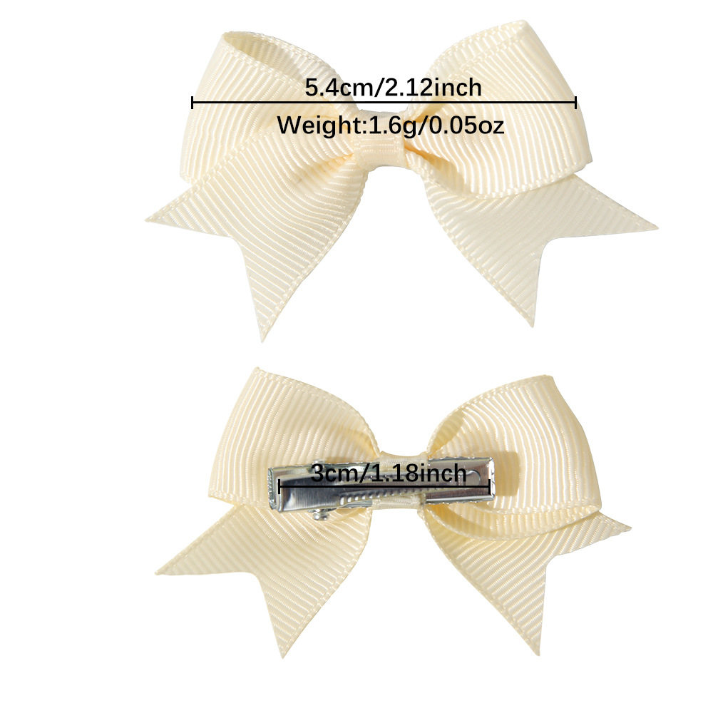 Cross-border Hot Selling Mini Kids Bow Hairpin Baby Baby Hairpin Solid Color Girl Simple Side Clip