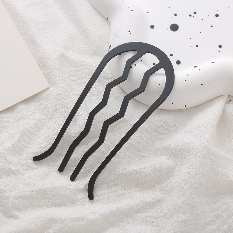 Lazy Hair Curler matte iron hairpin hair plug ball head hair updo tool U-shaped comb hair braiding artifact headdress