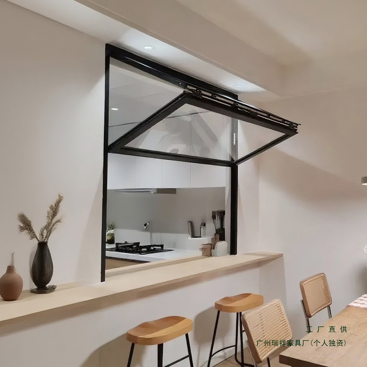 Складное окно из алюминиевого сплава с подъемом и опусканием, легкое поднятие, перегородка для кухни и ресторана, индивидуальная настройка