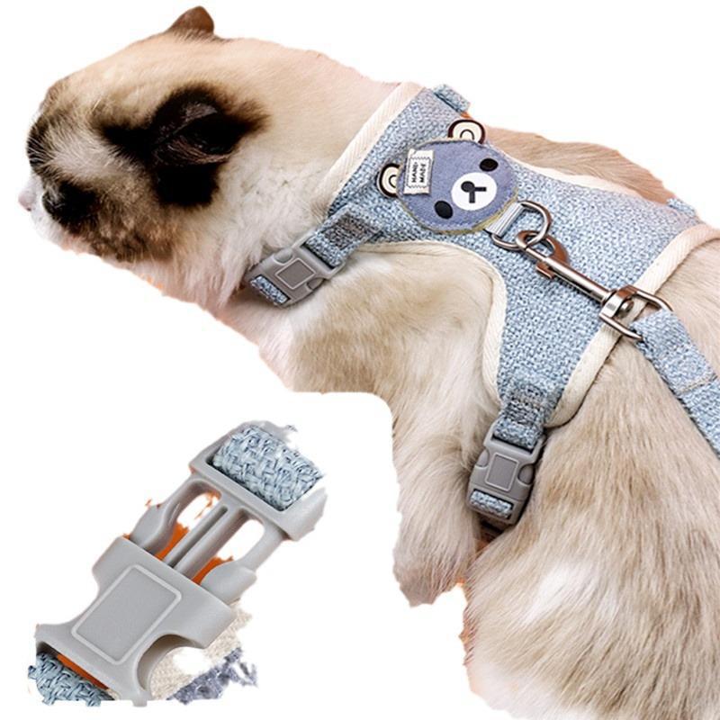 Pet Cute Harness Cat Leash Anti-Breakaway Cat Leash Vest Style Cat Harness Dog Leash