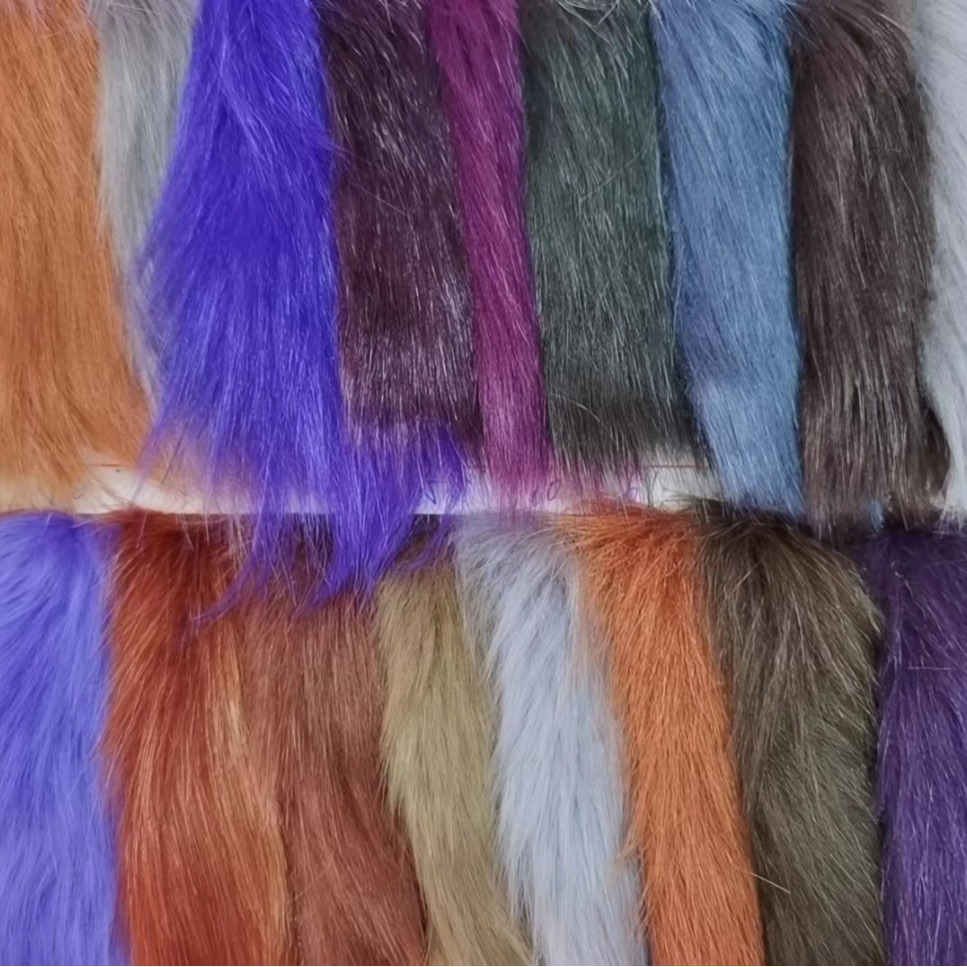 in stock 84 Color 40-60mm Long Wool High Faux Fox Fur Imitation Fur Clothing Hair Toys Long Wool Fabric