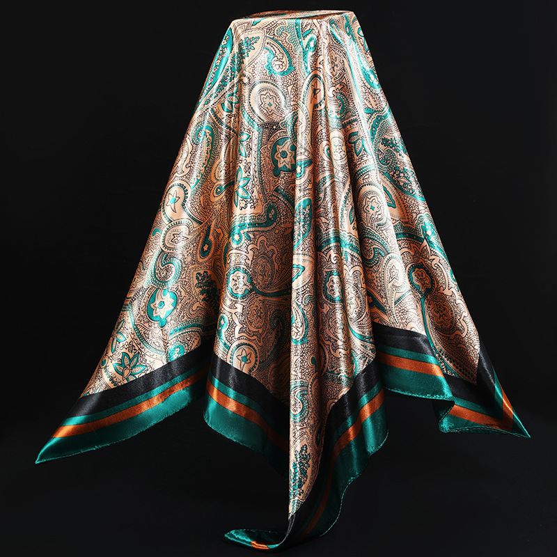 Сатиновый шарф для женщин весна-лето, имитация шелка, печатный, маленький квадратный подарок, оптовая продажа шалей