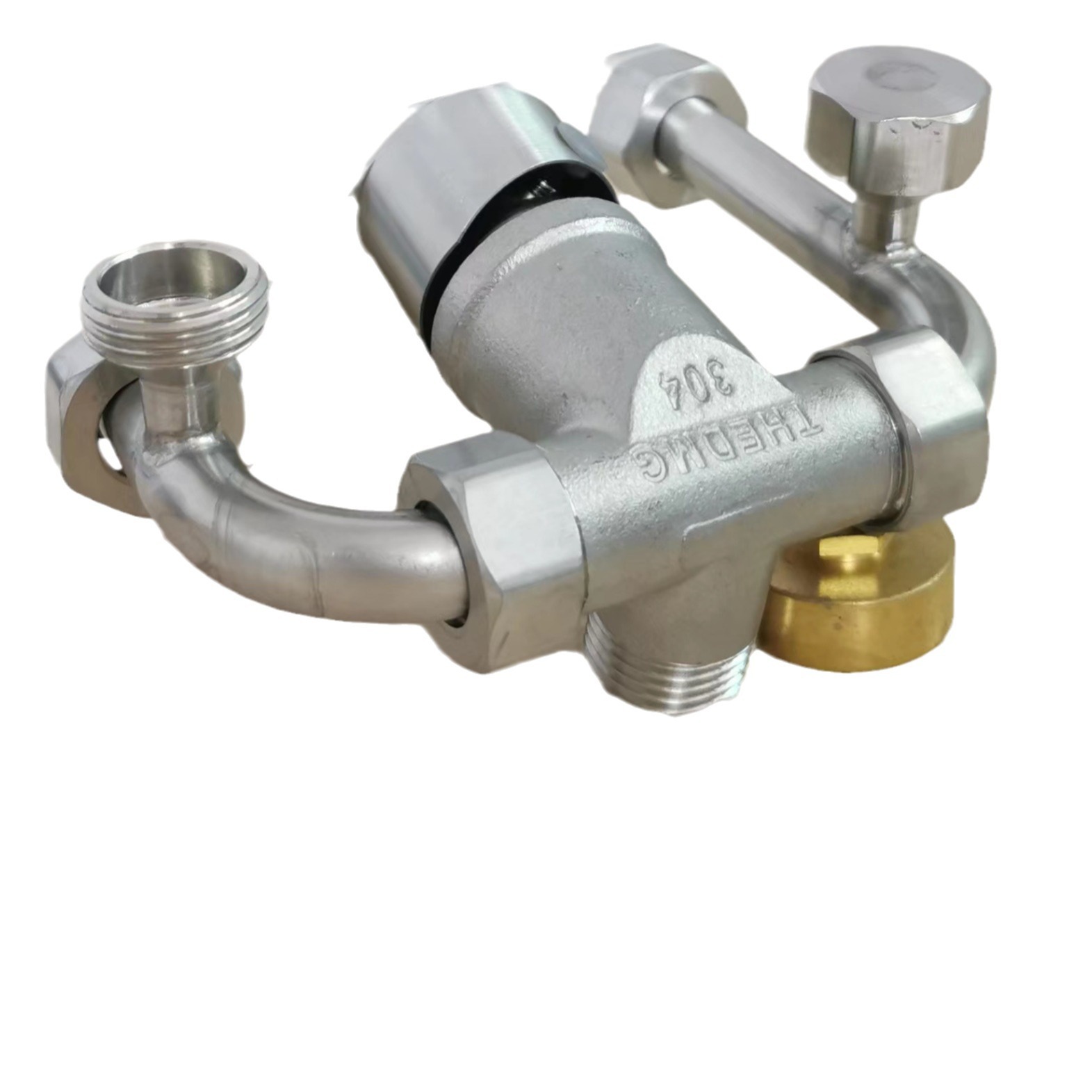 Water Heater 304 All Steel Mixing Valve Surface Mounted Shower Accessories Hot and Cold Switch U-shaped Mixing Valve Faucet