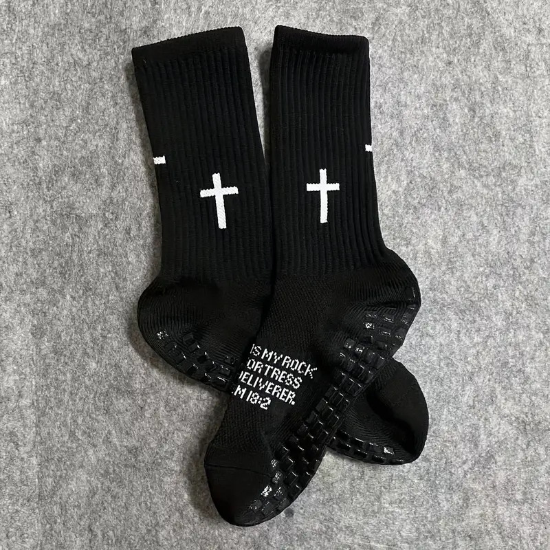 Cross-Border Hot-Selling Football Socks Mid-Tube Sports Socks Adult Terry Sports Socks Non-Slip Breathable Couple Socks Yoga Socks