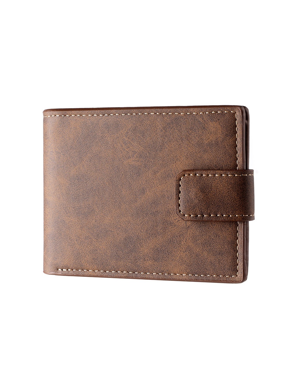 Wallet Men's High-End Coin Purse Short Men's Card Holder College Student Buckle Wallet Retro Small Wallet Men