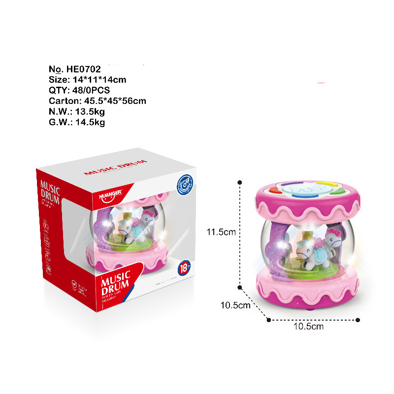 Cross-Border Children's Hand Drum Music Toy Multi-Functional Drum Early Education Infant Educational Children's Percussion Instrument