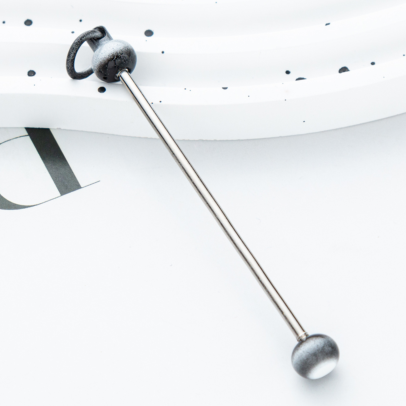 Creative New diy beaded pole in stock gradient color handmade beaded keychain accessories pendant wholesale