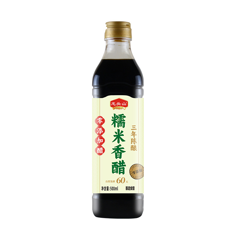 Longtoushan Pure Grain Brewing zero-added glutinous rice vinegar stir-fried dish cold sauce dip seasoning 500ml