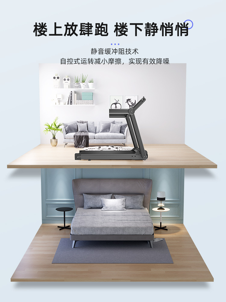 Southeast Asia Hot Sale M5 Customized Home Electric Treadmill Middle-Aged and Elderly Multifunctional Walking Machine Foldable