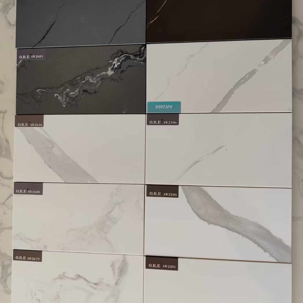 Zero-Silicon Pure White Quartz Stone Slab Wholesale Kitchen Cabinet Countertop Artificial Stone Kitchen Countertop Exported to Australia