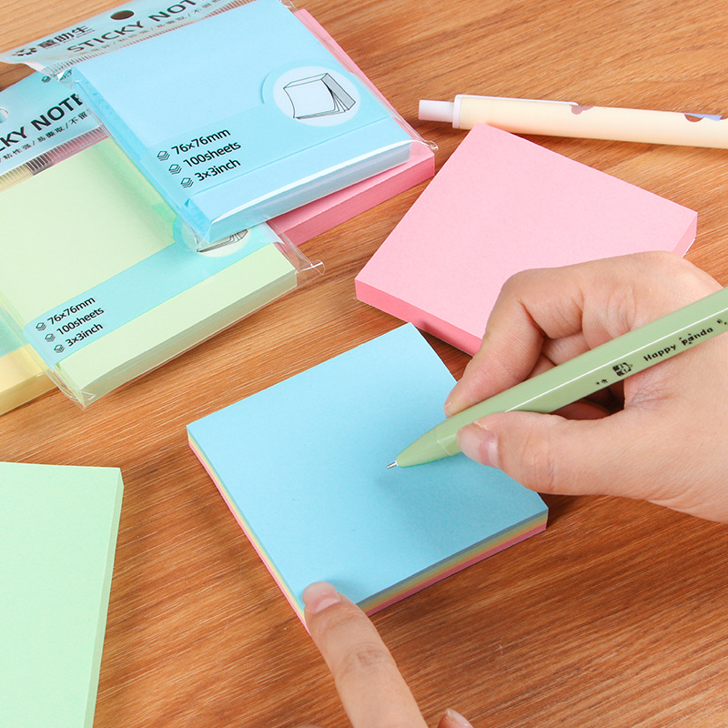 Colorful Sticky Notes for Students Creative Tear-Off Index Stickers Note Paper Stationery Supplies Love Note Pad Wholesale