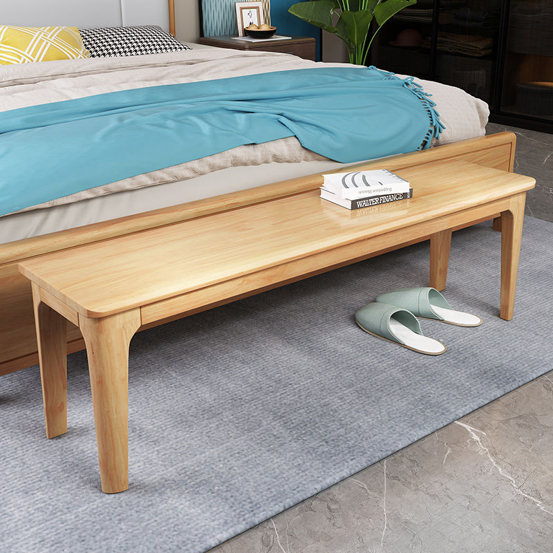 All Solid Wood Tea Table Bench Living Room Dining Table Stool Modern Simple Household Wooden Bench Long Chair Bed End Stool Shoe Changing Stool