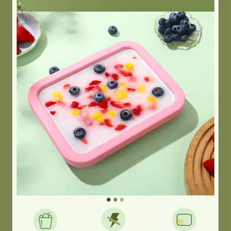 New Style Fried Sour Milk Machine Household Small Children's Fried Ice Machine Homemade DIY Ice Cream Machine Plug-free Sand Ice Fried Plate