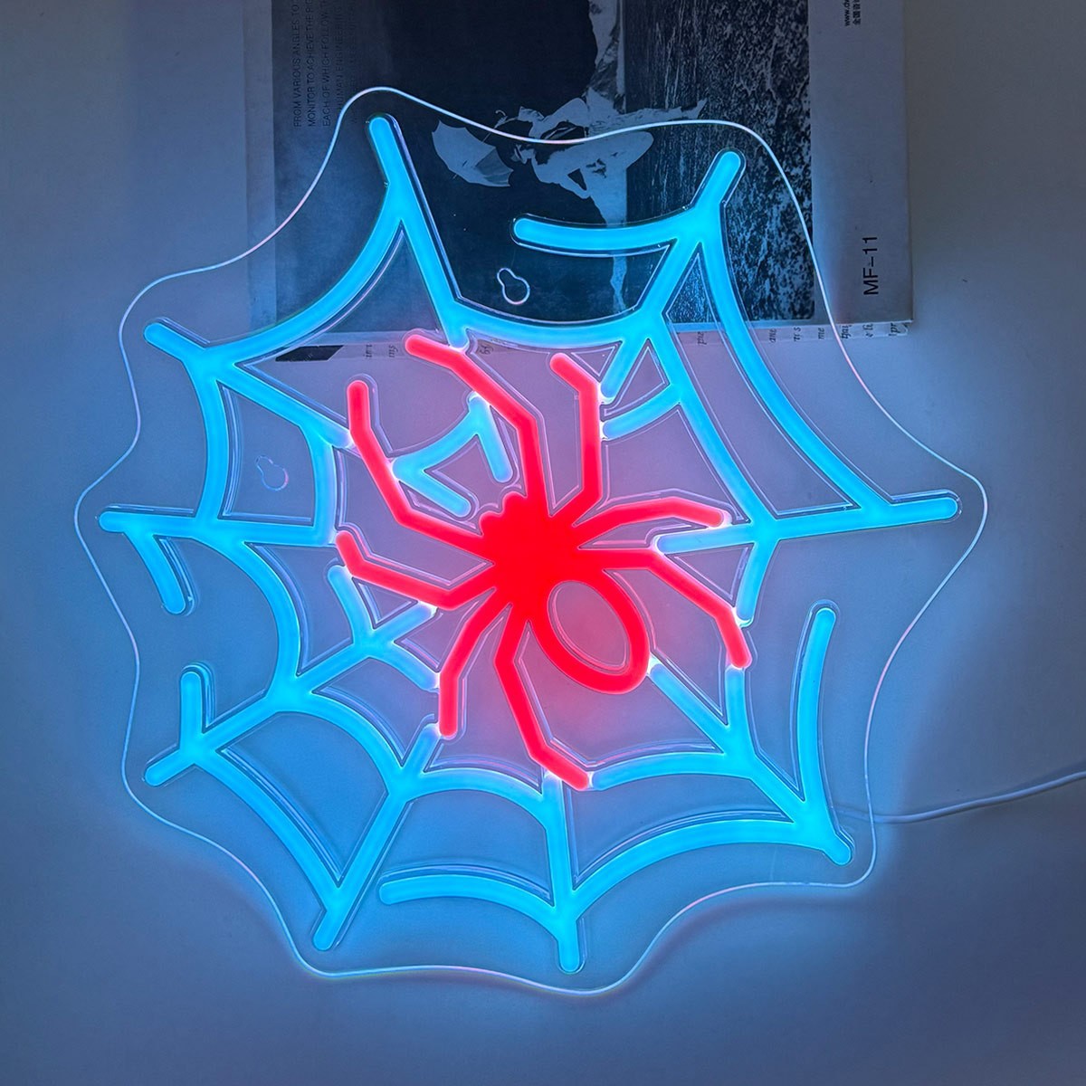 Halloween Spider Neon Light with Luminous Creative Decorative Lights Atmosphere Light USB Low Voltage Modeling Light Led