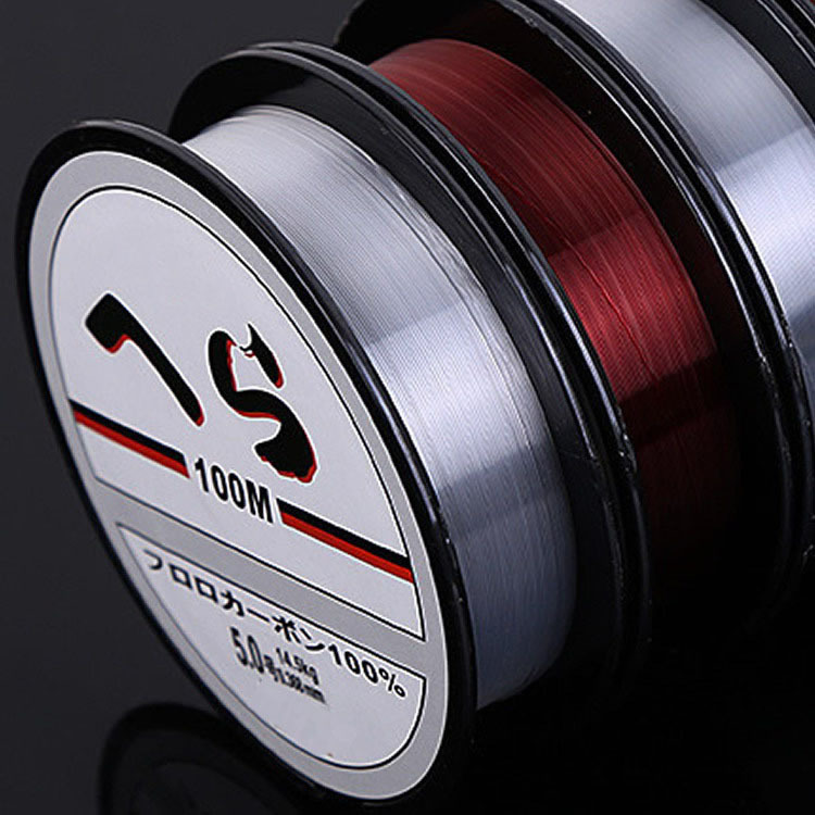 Taiwan fishing 100 meters competitive red main line colorless sub-line nylon fishing line sea rod throwing rod fishing line fishing gear supplies