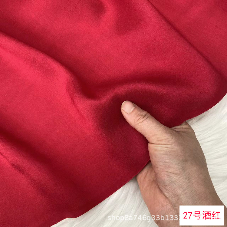 Wide Crisp Silk Double Palace Fabric Pure Color Mulberry Silk Double Palace Fabric Yarn-dyed Double Palace Clothing Cheongsam Fabric