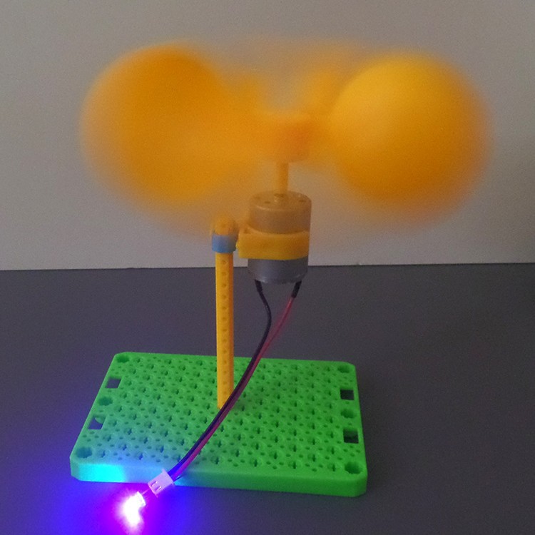 Semi-spherical vertical shaft miniature wind turbine DC Mini DIY technology production maker steam material