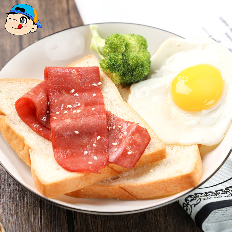 Bacon Breakfast Home Original Cut Hand Cake Side Dish Snowflake Meat Slices Baking Barbecue Ingredients Bacon Commercial 1.5kg