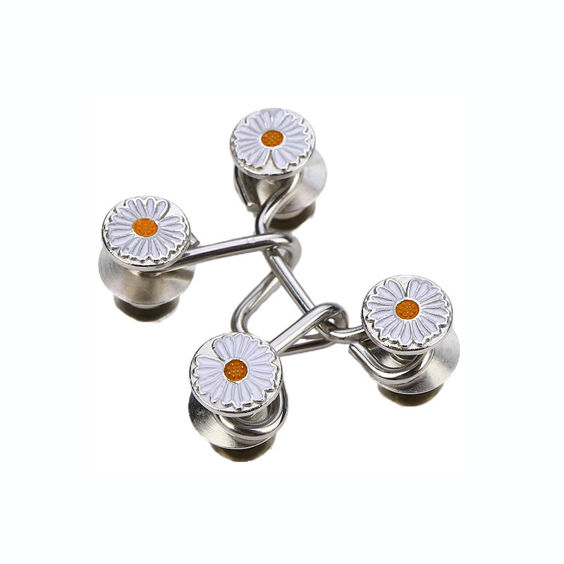 No-Sew Waist Cincher Detachable Jeans Waistband Adjustable Metal Buckle Waist Button