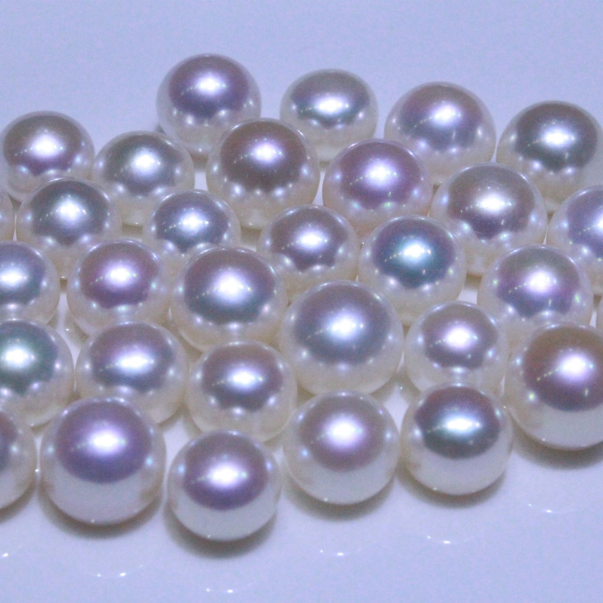 AAAAA freshwater pearls 7-11mm high-gloss white bright flawless steamed bread beads bread beads loose beads naked beads semicircle granules
