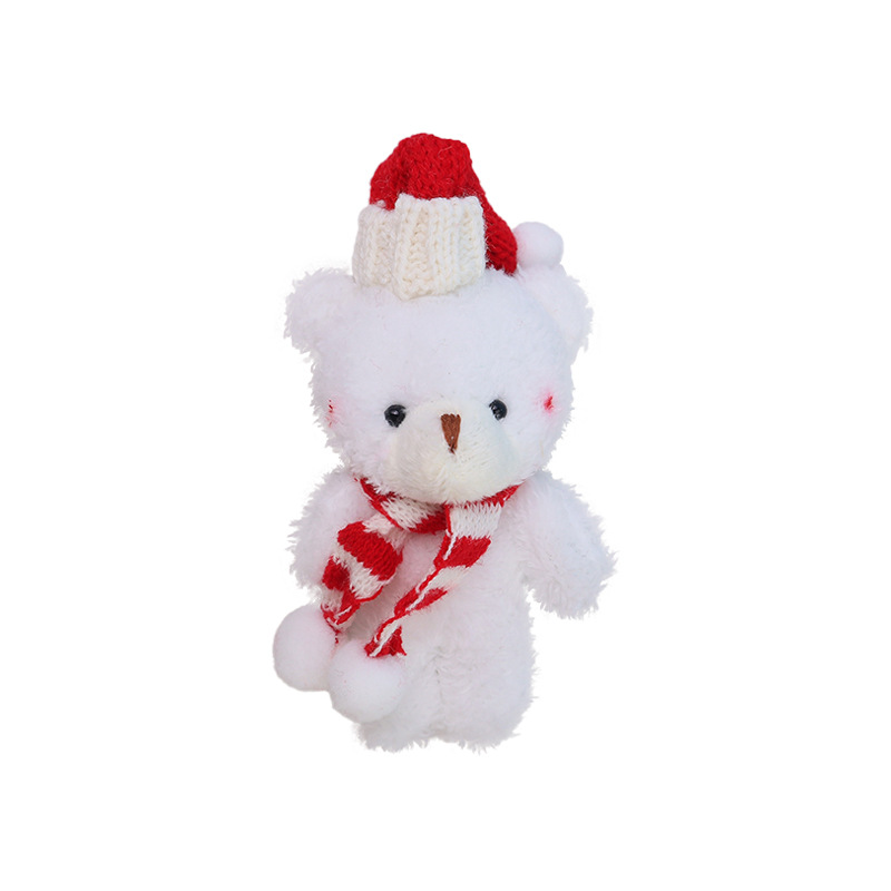 Christmas cute blush scarf Plush Doll Doll one-piece bear keychain pendant Doll Gift